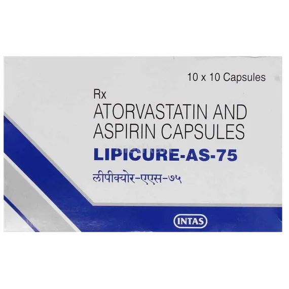lipicure as 75mg capsule 10's